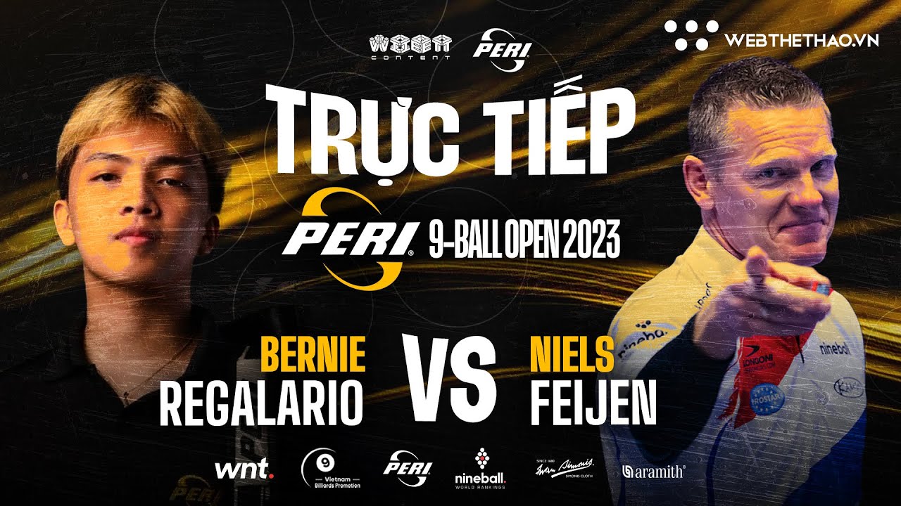 🔴Trực tiếp | BERNIE REGALARIIO VS NIELS FEIJEN | Giải Peri 9-Ball Open 2023 | LAST 64 | TABLE 3