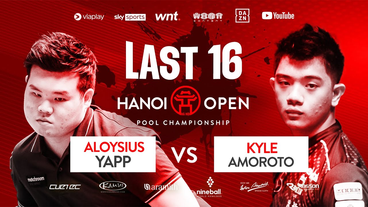 🔴Trực tiếp | Aloysius Yapp vs Kyle Amoroto | 2023 Hanoi Open Pool  | TABLE 1 | Last 16