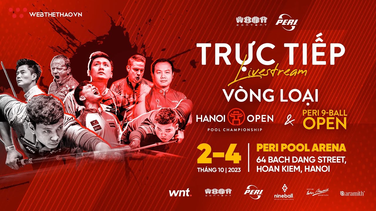 🔴Trực tiếp Vòng loại Giải billiards Peri Open & Hanoi Open Pool Championship 2023 | DAY 2 | BÀN 3