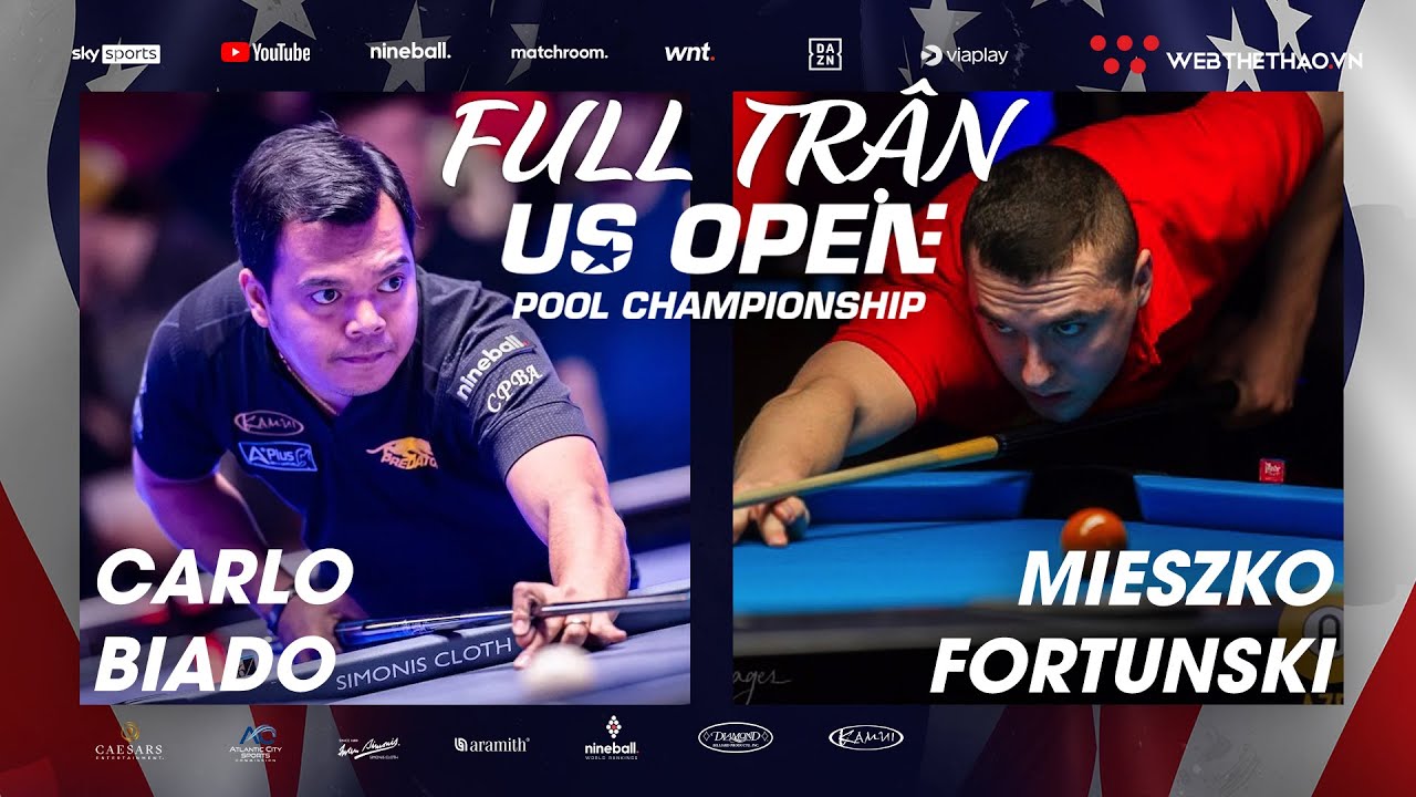 Trận đấu | Carlo Biado vs Mieszko Fortunski | Giải billiards US Open Pool Championship 2023