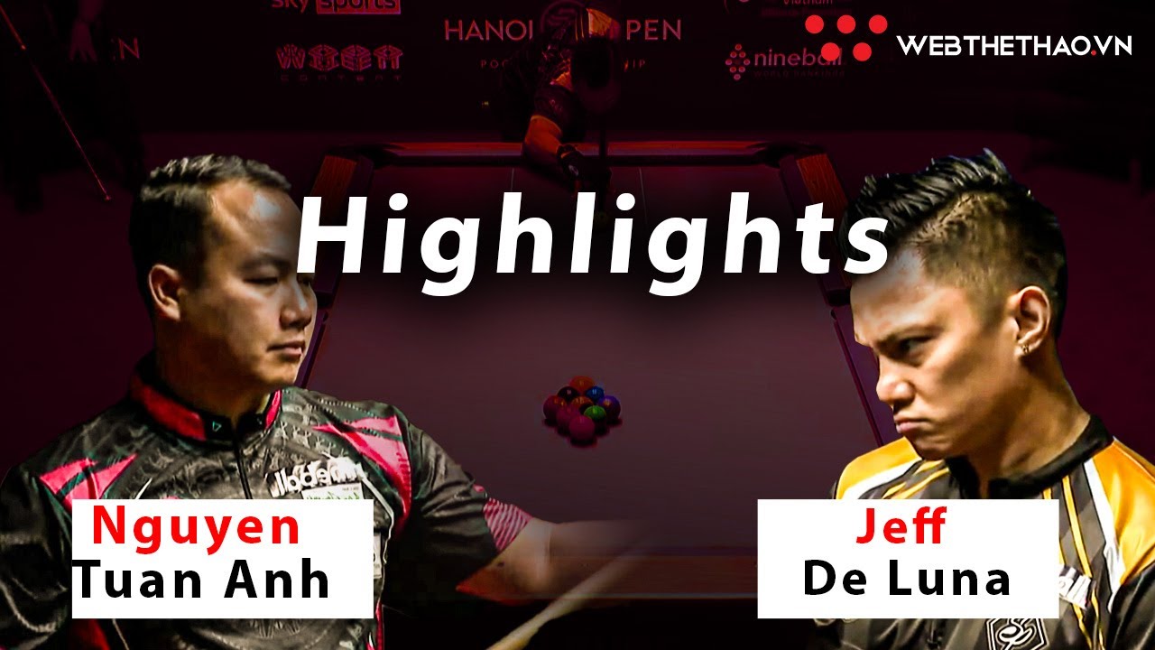 Highlights | Jeff de Luna thắng Tuấn Kon với tỉ số cách biệt | Hanoi Open Pool Championship 2023