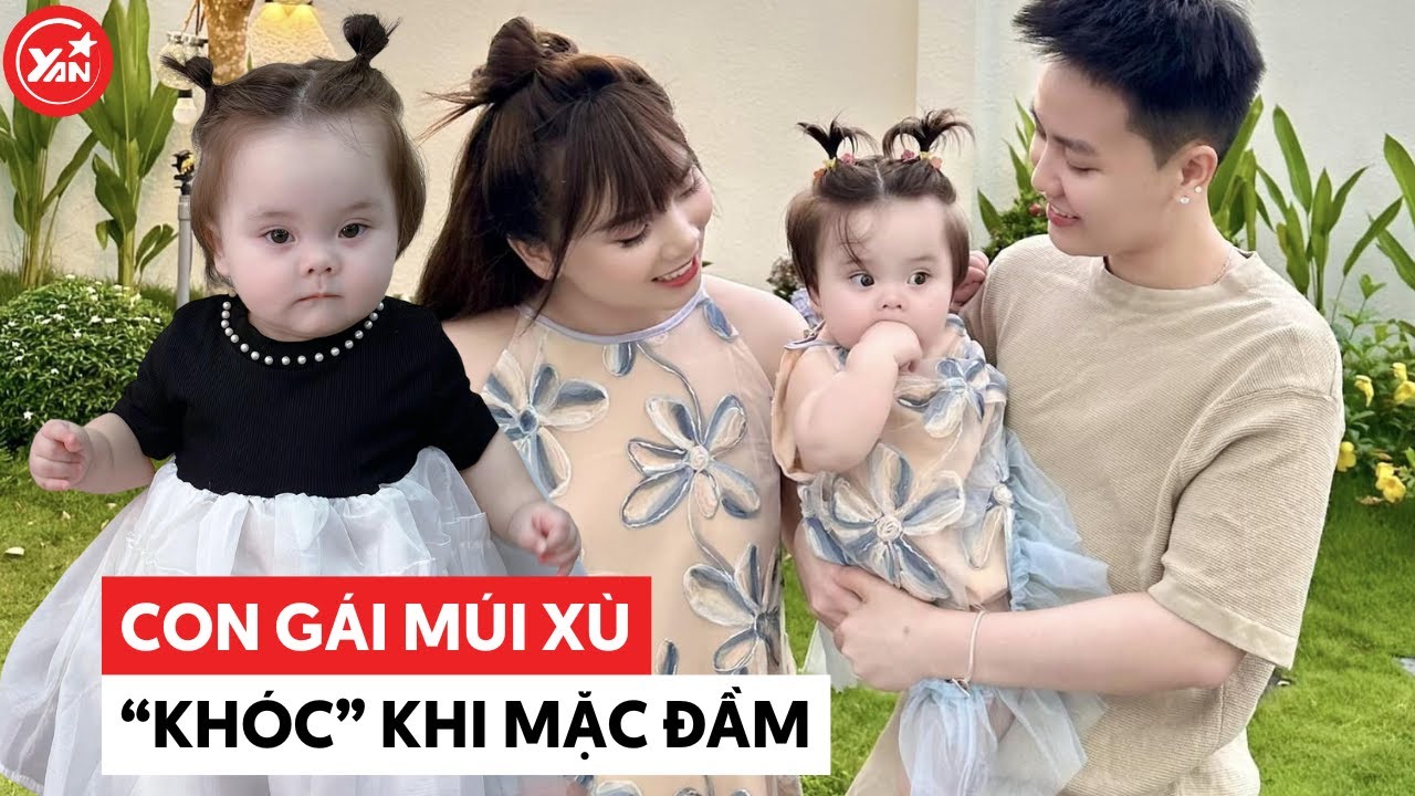 Con gái Mật Ong của Múi Xù khóc "hết nước mắt" khi mặc đầm