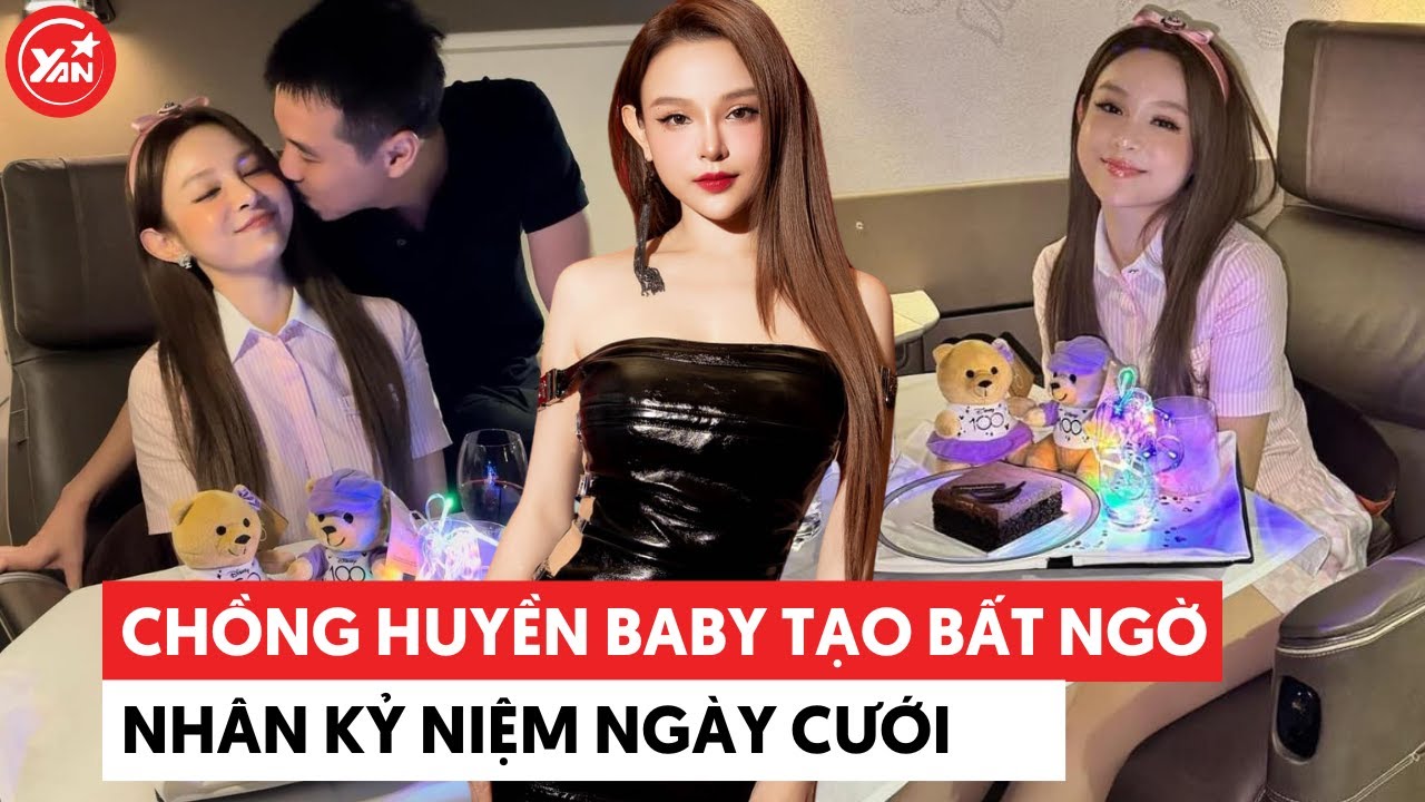 Huyền Baby được chồng tạo bất ngờ nhân kỷ niệm 11 năm ngày cưới trên khoang hạng thương gia