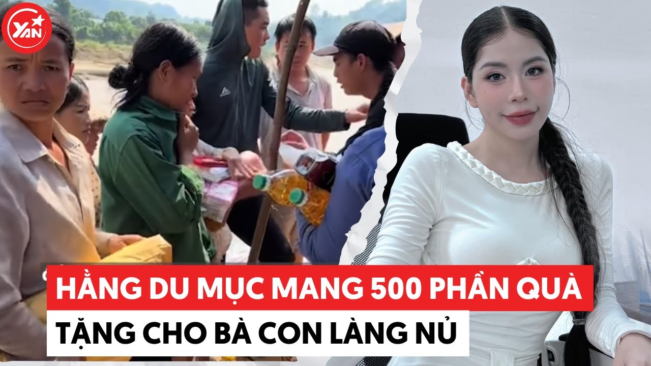 Hằng Du Mục mang máy phát điện, 500 phần quà tặng cho bà con tại Làng Nủ