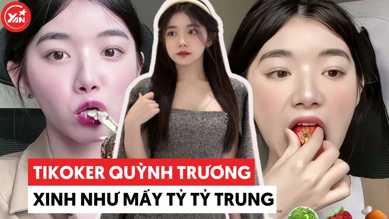 TikToker Quỳnh Trương "mukbang": Nhan sắc gây lầm tưởng người nước ngoài