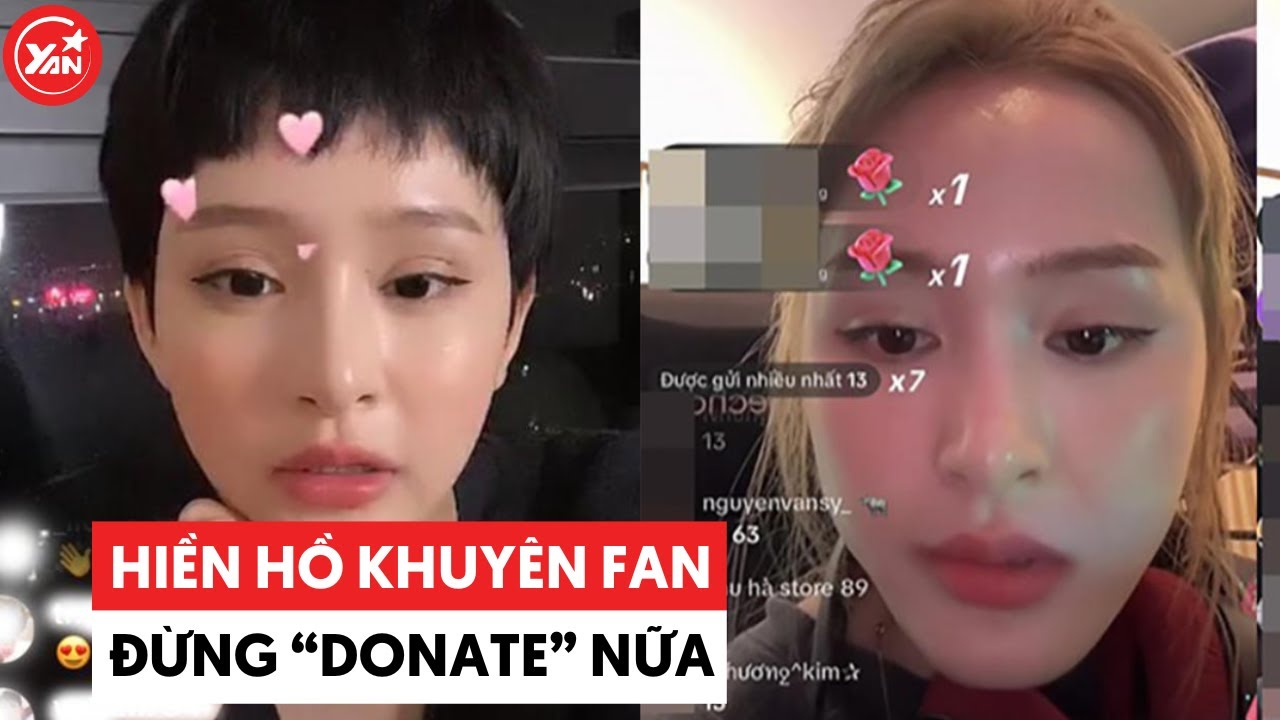 Hiền Hồ khuyên fan đừng "donate" nữa, tìm anh trai đã tài trợ trên livestream