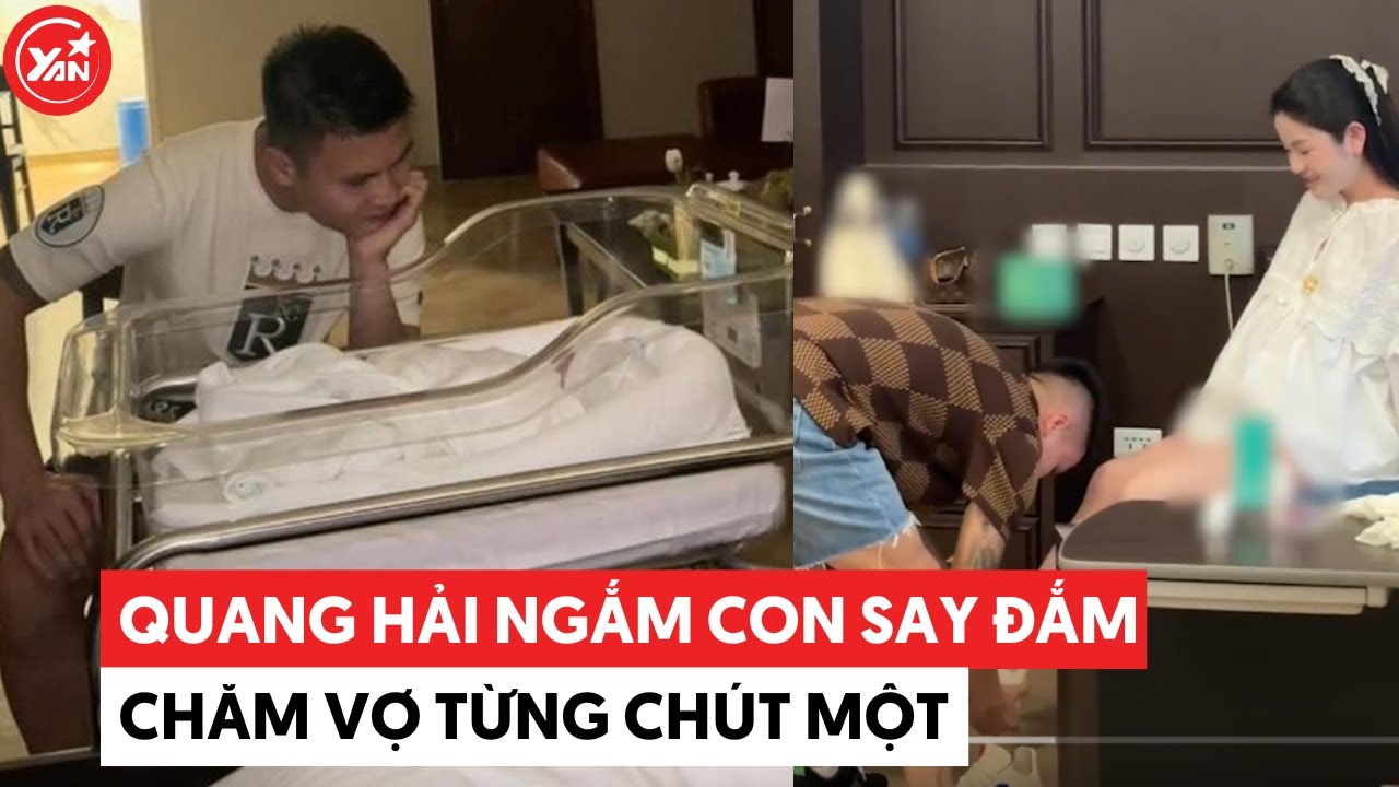 Quang Hải nhập hội mê con: Ngắm quý tử say đắm, ân cần lo cho Chu Thanh Huyền