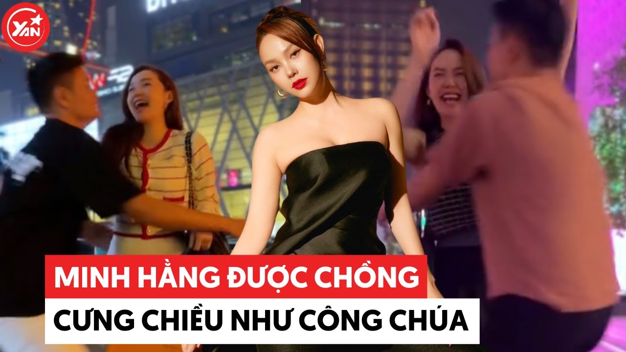 Minh Hằng dù đã là mẹ nhưng vẫn được chồng bồng bế như công chúa