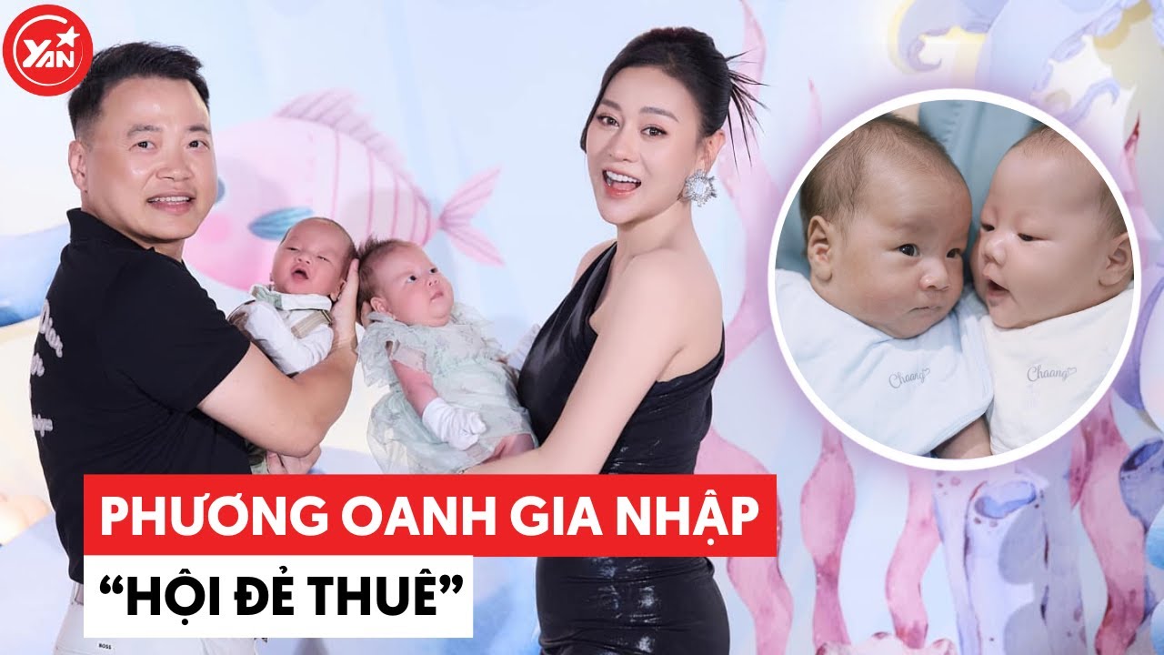 Phương Oanh gia nhập hội “đẻ thuê”, cặp song sinh được khen y như bản sao của shark Bình