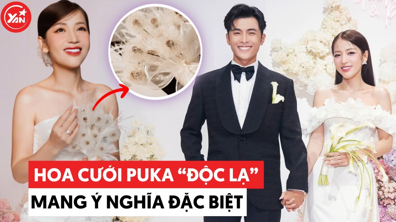 Puka đầu tư hẳn 4 bó hoa cưới cầu kỳ, CĐM: “Đồng Tháp cầm hoa sen là hợp lý”