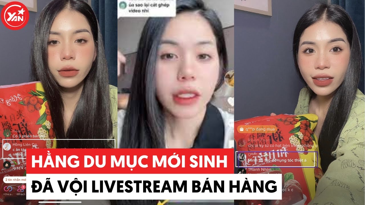 Hằng Du Mục sinh con được 4 ngày đã vội "cày",  livestream bán hàng nói liên tục