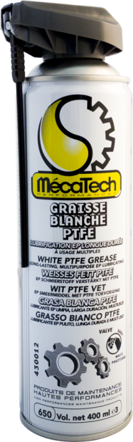 Graisse Blanche PTFE Lubrification longue durée 400 ml - Mecatech