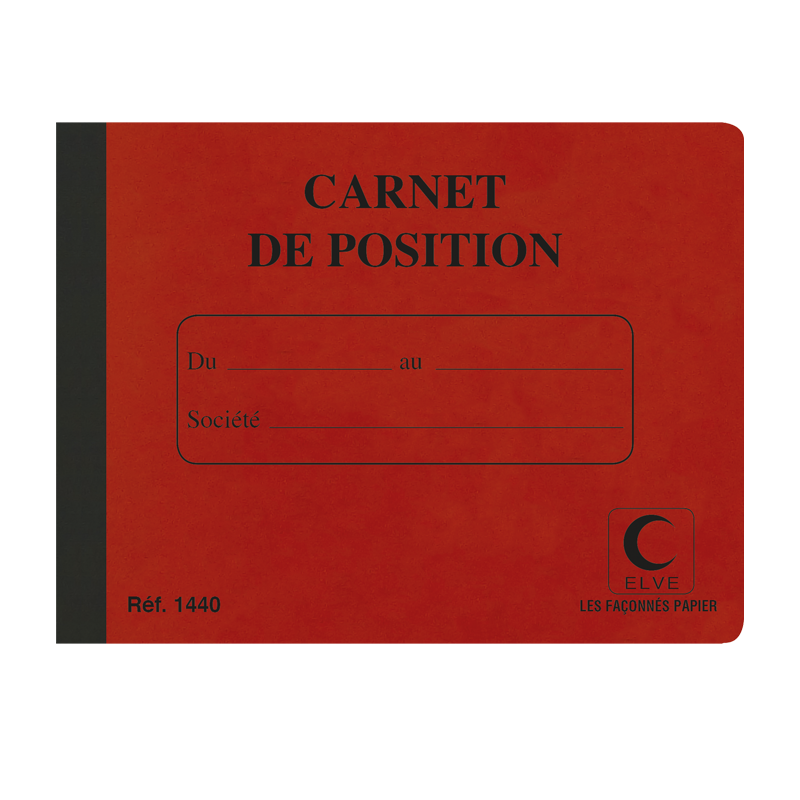 Stock Bureau - ELVE Carnet de Position de Compte avec Protège-cahier 60  pages format 114 x 156