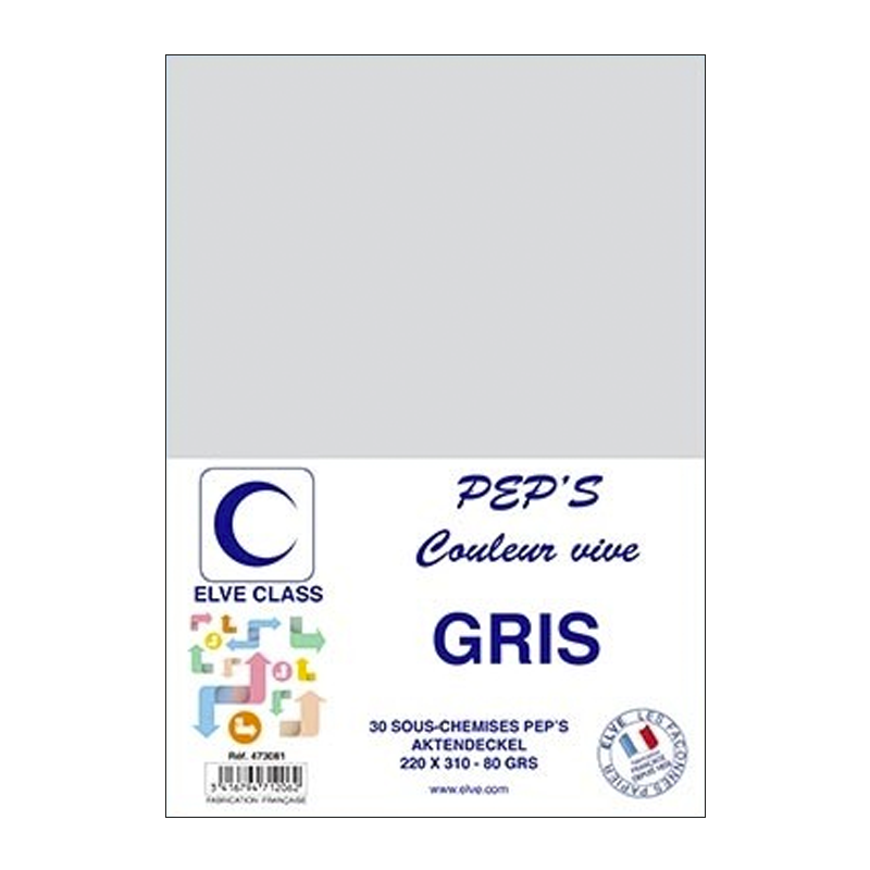 473091 - Paquet de 30 sous-chemises Elve Class Pep's bleues 80g - 220 x 310  mm - (carton