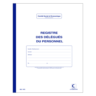 1470 - Registre "des Membres de la Délégation du Personnel du Comité Social et Economique" - 320 x 250 - 40 pages