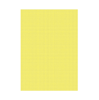 B10513J - Bristol jaune quadrillé 5x5 -A6 - 100 fiches