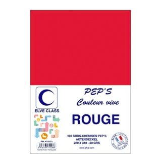 4710271 - Paquet de 102 sous-chemises Elve Class Pep's rouges 80g - 220 x 310 mm - (carton de 10)