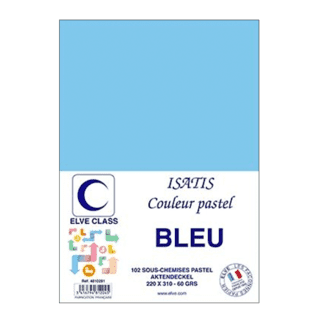 4810291 - Paquet de 102 sous-chemises Elve Class Isatis bleues 60g - 220 x 310 mm - (carton de 10)