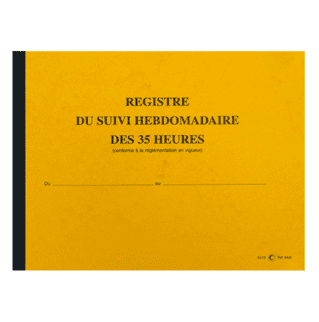 9422 - Registre "Suivi hebdomadaire du temps de travail" - 250 x 320 - 108 pages