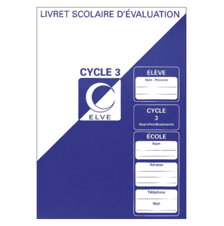 36701 - Livret d'évaluation scolaire, cycle 3 - 297 x 210 - 20 pages - x10