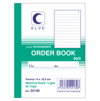 22130 - Carnet "Order Book" - A6 - 50 tripli - x5