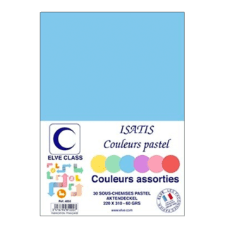 4830 - Paquet de 30 sous-chemises Elve Class Isatis assorties 60g - 220 x 310 mm - (carton de 20)