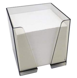 997 - Bloc cube blanc avec container - 90 x 90 x 90 - +/- 800 feuilles - x12