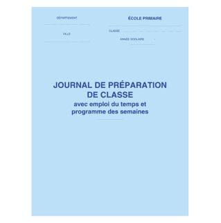 36288 - Registre Journal de classe. Emploi du temps et programme des semaines - 320 x 250 - 88 pages - x5