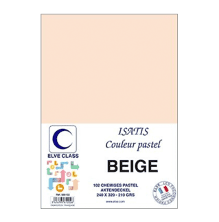 569102 - Paquet de 102 chemises Elve Class Isatis beiges 210g - 240 x 320 mm - (carton de 5)