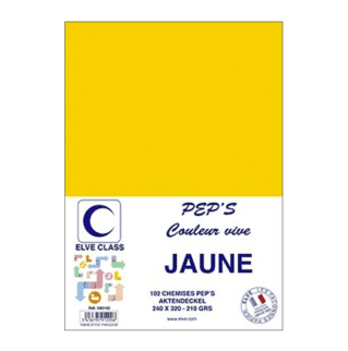 598102 - Paquet de 102 chemises Elve Class Pep's jaunes 210g - 240 x 320 mm - (carton de 5)