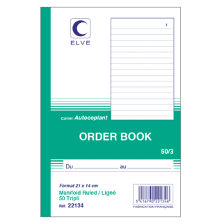 22134 - Carnet "Order Book" - A5 - 50 tripli - x5