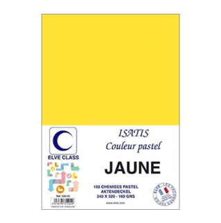 538102 - Paquet de 102 chemises Elve Class Isatis jaunes 160g - 240 x 320 mm - (carton de 5)