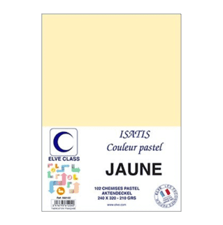 568102 - Paquet de 102 chemises Elve Class Isatis jaunes 210g - 240 x 320 mm - (carton de 5)