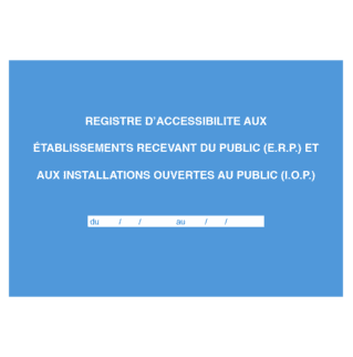 48001 - Registre d'accessibilité aux établissements recevant du public et aux installations ouvertes au public - 210 x 297 - 56 pages