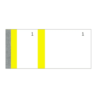 243 - Lot de 10 blocs vendeurs couleur jaune - 60 x 135 - 100 feuillets 