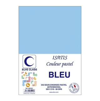 4825291 - Paquet de 252 sous-chemises Elve Class Isatis bleues 60g - 220 x 310 mm - (carton de 5)