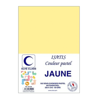 481028 - Paquet de 102 sous-chemises Elve Class Isatis jaunes 60g - 220 x 310 mm - (carton de 10)