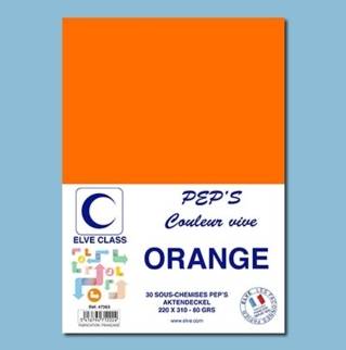 47303 - Paquet de 30 sous-chemises Elve Class Pep's orange 80g - 220 x 310 mm - (carton de 15)