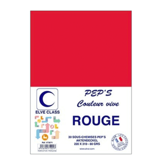 473071 - Paquet de 30 sous-chemises Elve Class Pep's rouges 80g - 220 x 310 mm - (carton de 15)