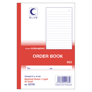 22133 - Carnet "Order Book" - A5 - 50 dupli - x5