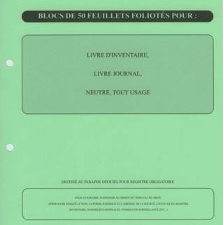 10514 - Recharge 50 feuillets numérotés + 3 gardes-titres - A4 - 50 feuillets