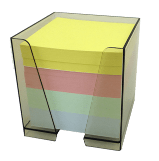 994 - Bloc cube 4 couleurs  avec container - 90 x 90 x 90 - +/- 800 feuilles - x12