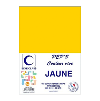 471028 - Paquet de 102 sous-chemises Elve Class Pep's jaunes 80g - 220 x 310 mm - (carton de 10)