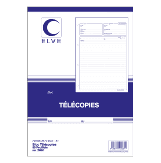 2061 - Bloc "Télécopies" - 297 x 210 - 50 feuillets - x5