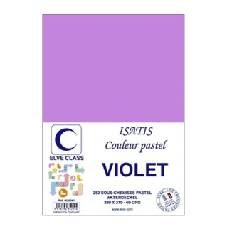 4825261 - Paquet de 252 sous-chemises Elve Class Isatis violettes 60g - 220 x 310 mm - (carton de 5)