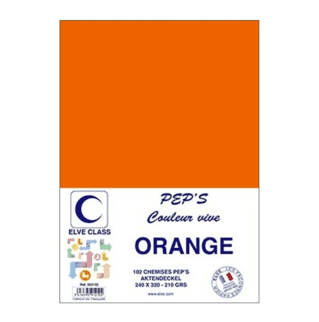 593102 - Paquet de 102 chemises Elve Class Pep's orange 210g - 240 x 320 mm - (carton de 5)
