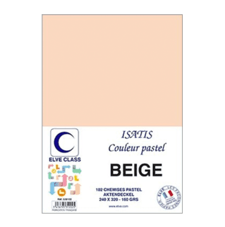539102 - Paquet de 102 chemises Elve Class Isatis beiges 160g - 240 x 320 mm - (carton de 5)