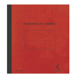 1439 - Carnet de position de compte - 210 x 190 - 80 pages - x5