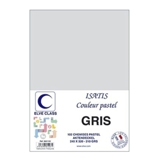 5681102 - Paquet de 102 chemises Elve Class Isatis grises 210g - 240 x 320 mm - (carton de 5)