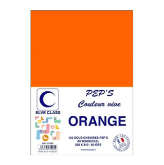 471023 - Paquet de 102 sous-chemises Elve Class Pep's orange 80g - 220 x 310 mm - (carton de 10)